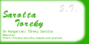sarolta toreky business card
