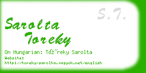 sarolta toreky business card
